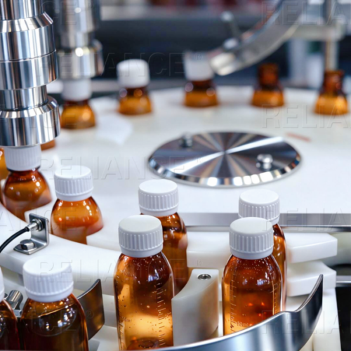Linia do napełniania i zakręcania butelek z zawiesinami doustnymi dla przemysłu farmaceutycznego – Zawies...